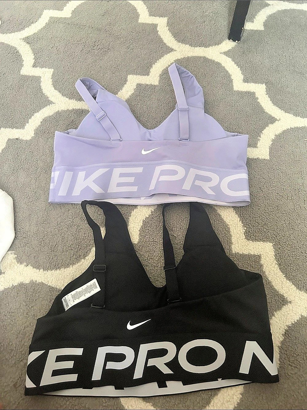 Nike Nike Pro Sports Bra 2-Pack Black & Purple Large